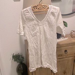 Athleta Swim Beach Cover Up White Lightweight SZ XL.